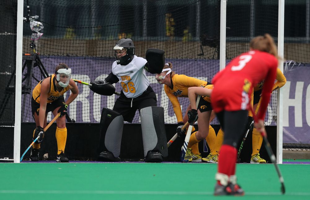 Iowa Hawkeyes Leslie Speight (96) against Maryland during the championship game of the Big Ten Tournament Sunday, November 4, 2018 at Lakeside Field in Evanston, Ill. (Brian Ray/hawkeyesports.com)