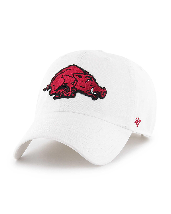 Arkansas Razorbacks 47 Brand 47 Clean Up Hat White Arkansas