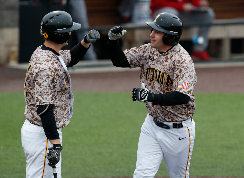 Iowa Hawkeyes infielder Chris Whelan (28) during a double header against the Indiana Hoosiers Friday, March 23, 2018 at Duane Banks Field. (Brian Ray/hawkeyesports.com)