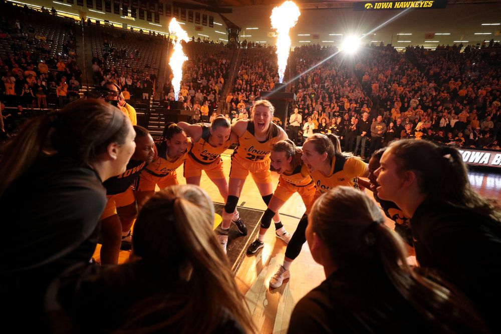 The Iowa Hawkeyes against the Minnesota Golden Gophers Thursday, February 27, 2020 at Carver-Hawkeye Arena. (Brian Ray/hawkeyesports.com)