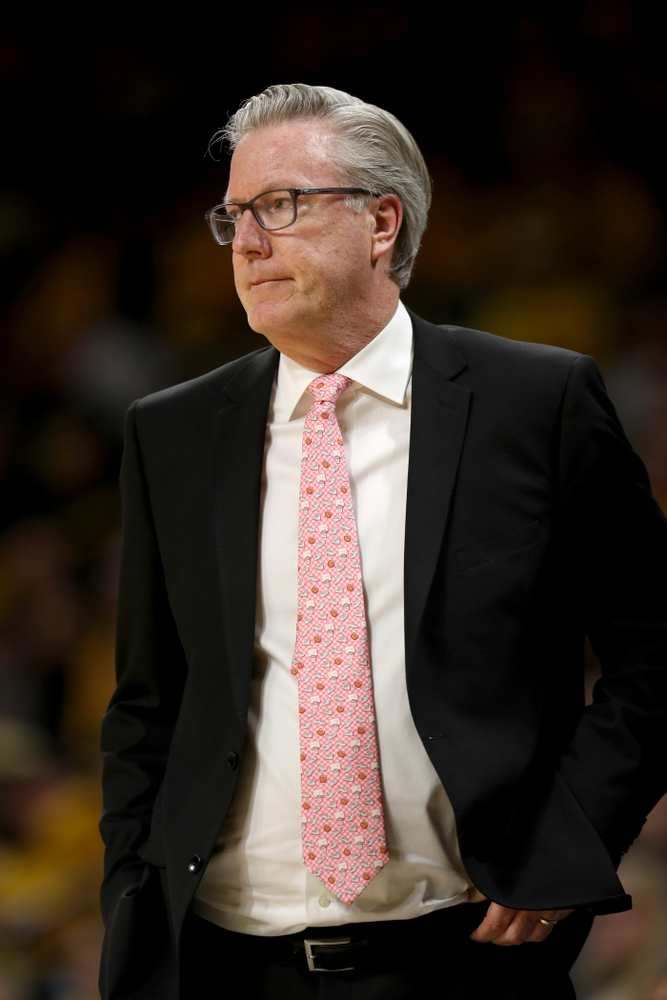 Iowa Hawkeyes head coach Fran McCaffery against the Rutgers Scarlet Knights Wednesday, January 22, 2020 at Carver-Hawkeye Arena. (Brian Ray/hawkeyesports.com)