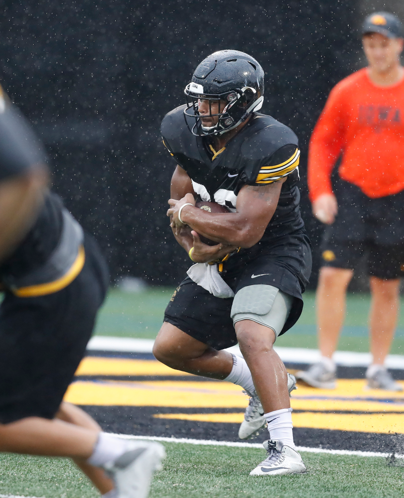 Iowa Hawkeyes running back Toren Young (28) during camp practice No. 15 Monday, August 20, 2018 at the Hansen Football Performance Center. (Brian Ray/hawkeyesports.com)