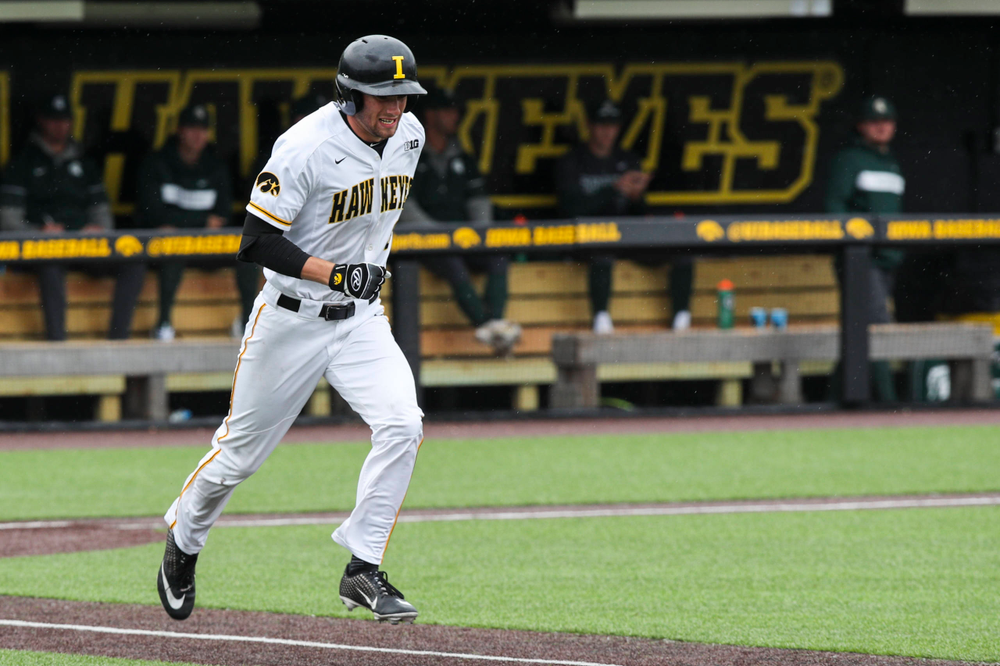 Iowa outfielder Ben Norman during baseball vs Michigan State game 3 at Duane Banks Field on Sunday, May 12, 2019. (Lily Smith/hawkeyesports.com)