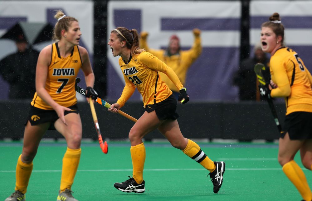 Iowa Hawkeyes Sophie Sunderland (20) against Maryland during the championship game of the Big Ten Tournament Sunday, November 4, 2018 at Lakeside Field in Evanston, Ill. (Brian Ray/hawkeyesports.com)