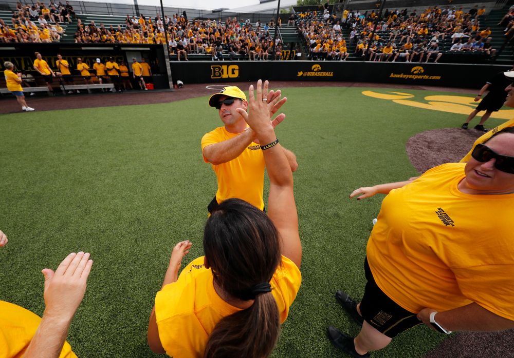 Women's Golf Assistant Coach Mike Roters during the Iowa Student Athlete Kickoff Kickball game Sunday, August 19, 2018 at Duane Banks Field. (Brian Ray/hawkeyesports.com)