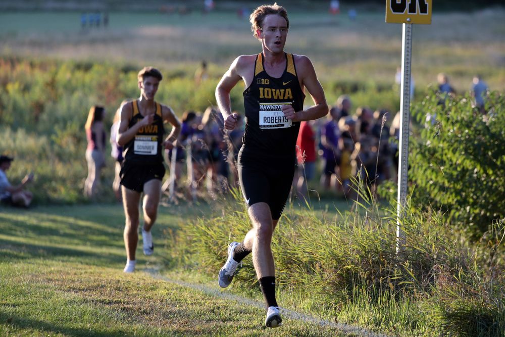 IowaÕs Jeff Roberts runs in the 2019 Hawkeye Invitational Friday, September 6, 2019 at the Ashton Cross Country Course. (Brian Ray/hawkeyesports.com)