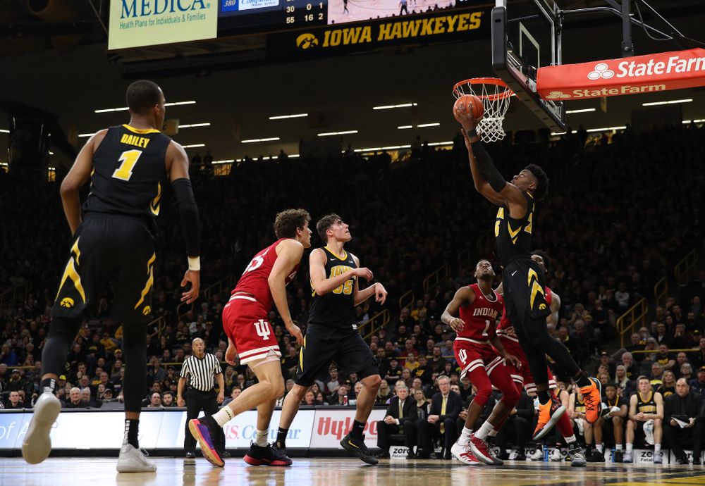 Iowa Hawkeyes forward Tyler Cook (25) against the Indiana Hoosiers Friday, February 22, 2019 at Carver-Hawkeye Arena. (Brian Ray/hawkeyesports.com)