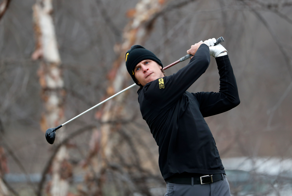 Sam Meuret during the 2018 Hawkeye Invitational Friday, April 13, 2018 at Finkbine Golf Course. (Brian Ray/hawkeyesports.com)