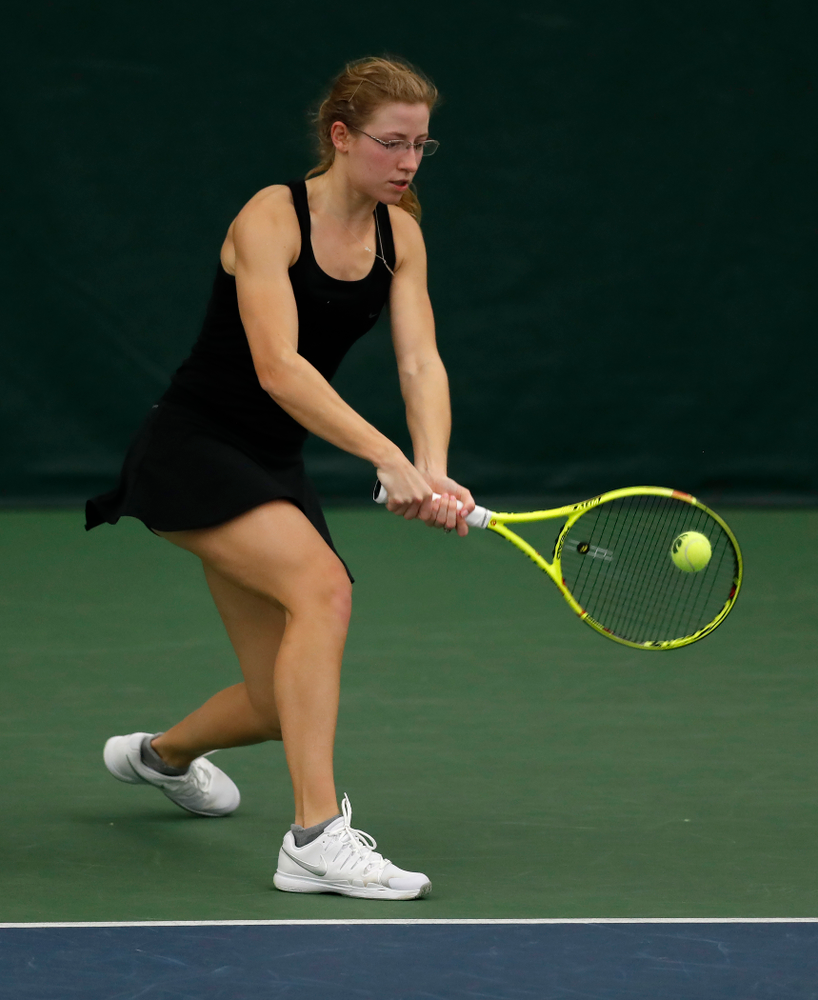 Montana Crawford against Ohio State Sunday, March 25, 2018 at the Hawkeye Tennis and Recreation Center. (Brian Ray/hawkeyesports.com)