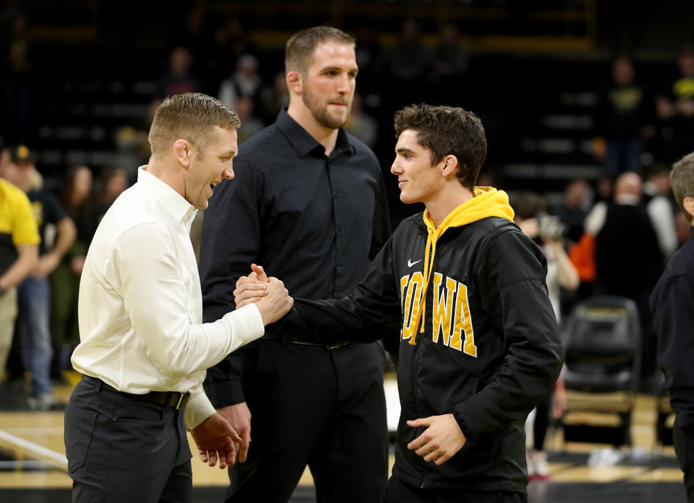Iowa’s Paul Glynn during senior day activities Sunday, February 23, 2020 at Carver-Hawkeye Arena. (Brian Ray/hawkeyesports.com)