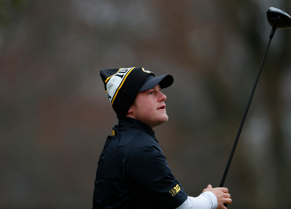 Iowa's Alex Schaake during day two of the 2018 Hawkeye Invitational Friday, April 13, 2018 at Finkbine Golf Course. (Brian Ray/hawkeyesports.com)