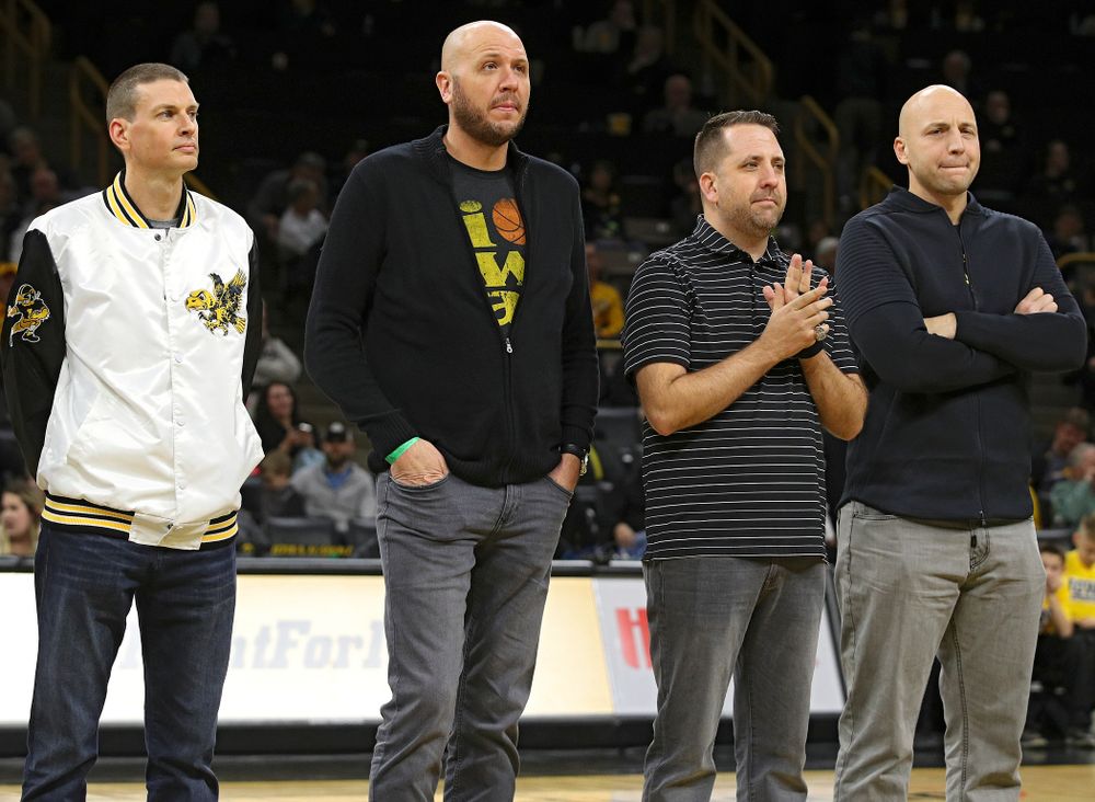 aFormer Iowa Men’s Basketball Lettermen are honored during halftime of the game at Carver-Hawkeye Arena in Iowa City on Sunday, December 29, 2019. (Stephen Mally/hawkeyesports.com)
during halftime of the game at Carver-Hawkeye Arena in Iowa City on Sunday, December 29, 2019. (Stephen Mally/hawkeyesports.com)