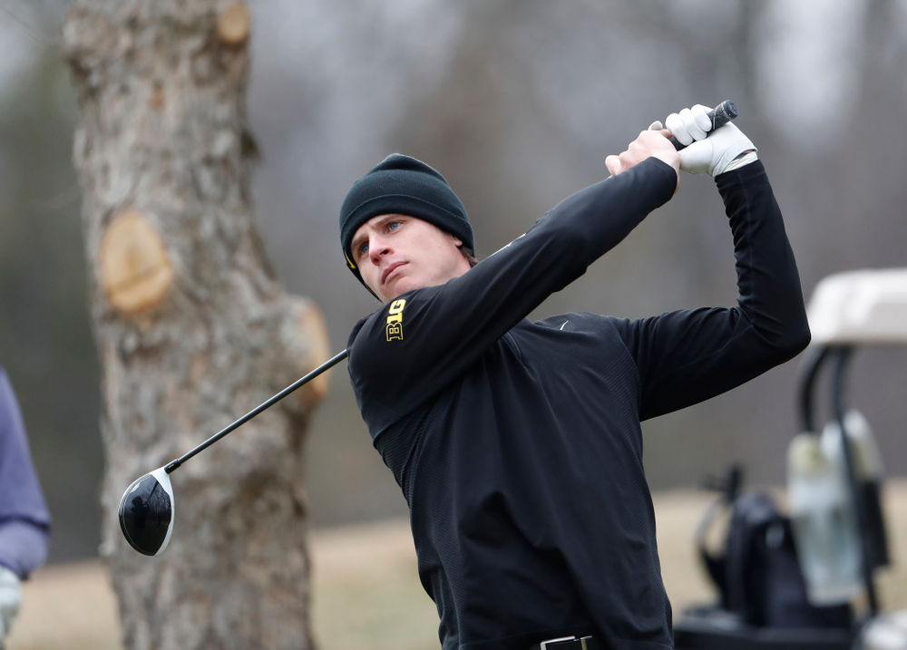 Sam Meuret during the 2018 Hawkeye Invitational Friday, April 13, 2018 at Finkbine Golf Course. (Brian Ray/hawkeyesports.com)