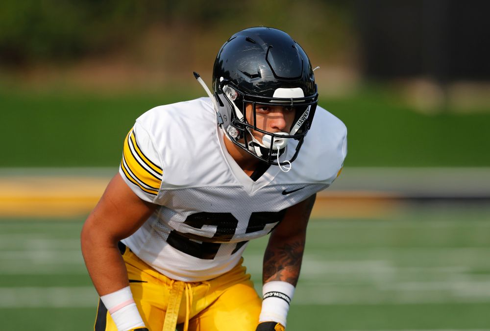 Iowa Hawkeyes defensive back Amani Hooker (27) during camp practice No. 16 Tuesday, August 21, 2018 at the Hansen Football Performance Center. (Brian Ray/hawkeyesports.com)
