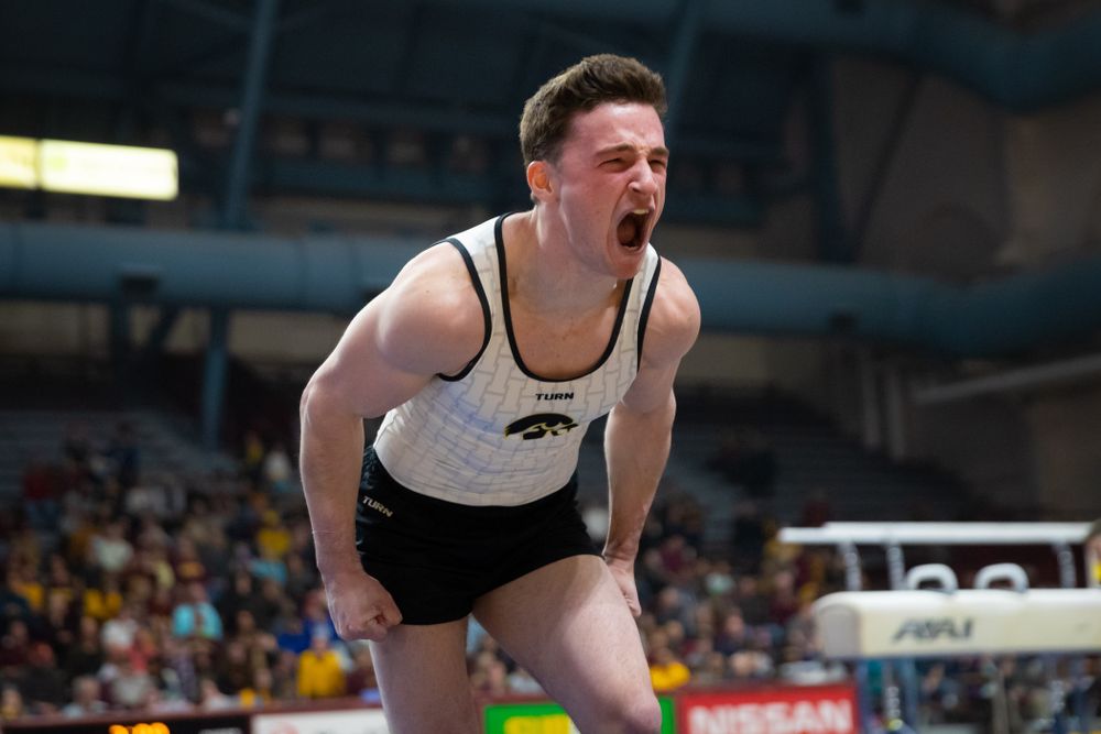 The Iowa Hawekeys against Minnesota and Penn State at the Maturi Pavilion Saturday, March 23, 2019 in Minneapolis, Minn. (C. Morgan Engel/Freelance)