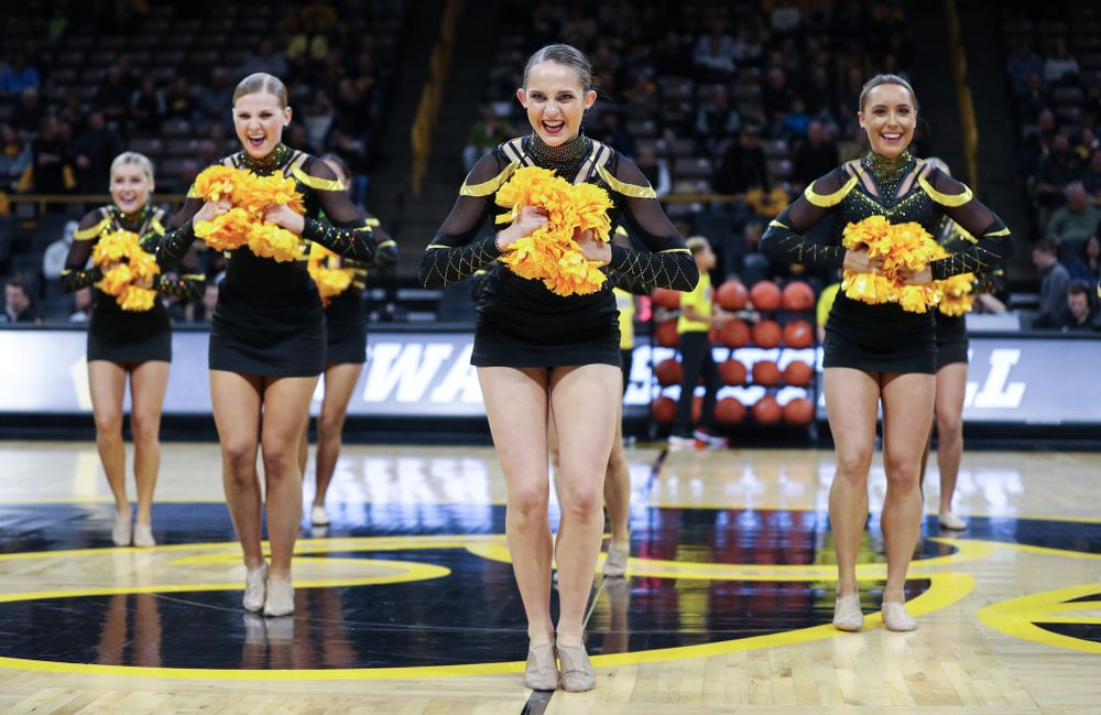 The Iowa Dance Team performs at halftime of the Iowa Hawkeyes game against North Florida Thursday, November 21, 2019 at Carver-Hawkeye Arena. (Brian Ray/hawkeyesports.com)