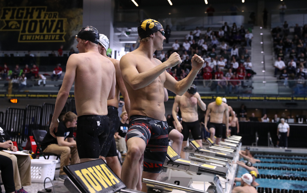 Iowa's Caleb Babb swims in the preliminaries of the 50-yard freestyle during the 2019 Big Ten Swimming and Diving Championships Thursday, February 28, 2019 at the Campus Wellness and Recreation Center. (Brian Ray/hawkeyesports.com)