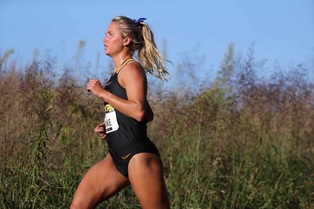 IowaÕs Jordan Winke runs in the 2019 Hawkeye Invitational Friday, September 6, 2019 at the Ashton Cross Country Course. (Brian Ray/hawkeyesports.com)
