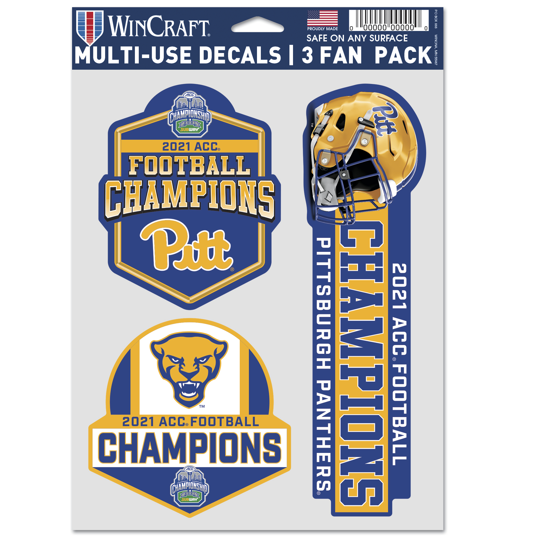 Pitt Panthers 2021 ACC Championship Decal - Pittsburgh Panthers