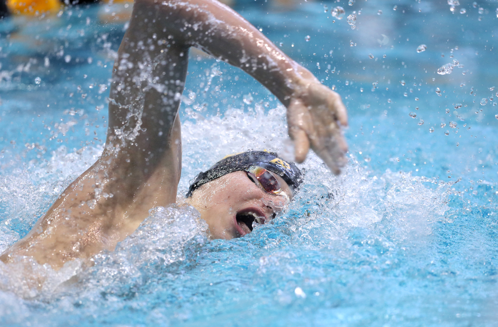 Iowa's Andrew Fierke competes in the 200-yard freestyle on the third day at the 2019 Big Ten Swimming and Diving Championships Thursday, February 28, 2019 at the Campus Wellness and Recreation Center. (Brian Ray/hawkeyesports.com)