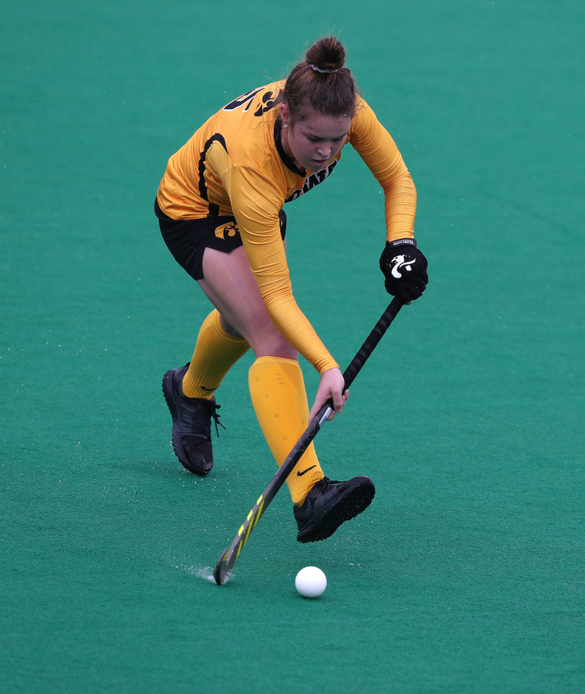 Iowa Hawkeyes Meghan Conroy (5) against Maryland during the championship game of the Big Ten Tournament Sunday, November 4, 2018 at Lakeside Field in Evanston, Ill. (Brian Ray/hawkeyesports.com)