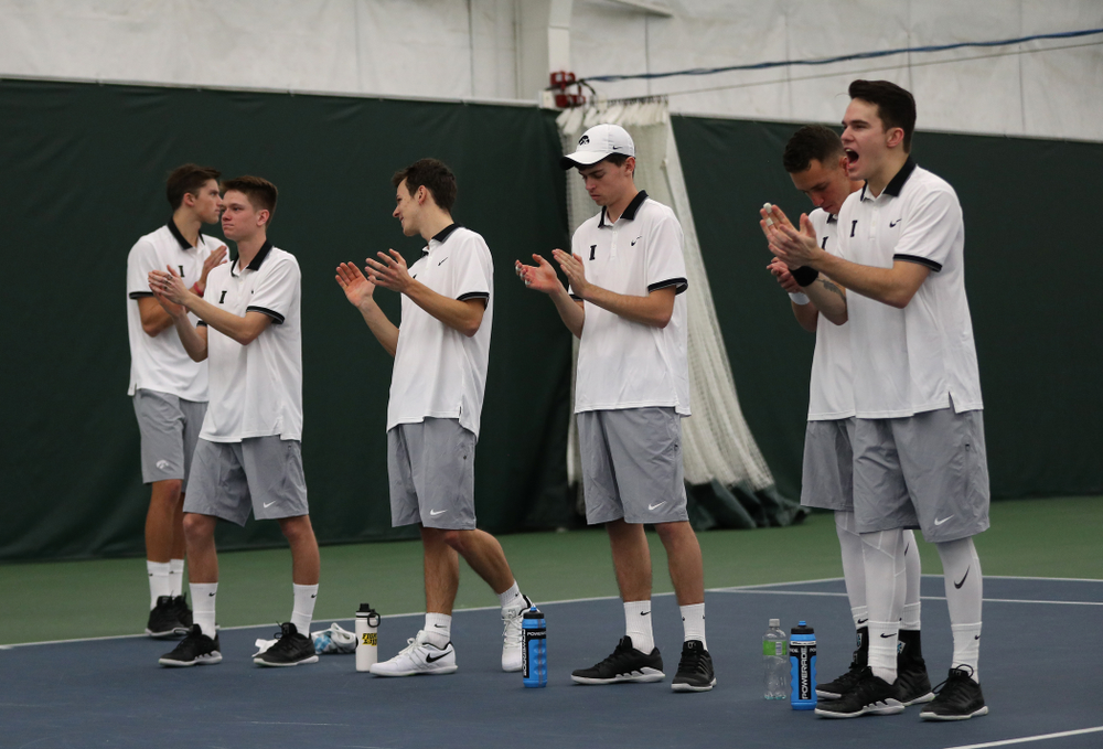 against Western Michigan Saturday, January 19, 2019 at the Hawkeye Tennis and Recreation Complex. (Brian Ray/hawkeyesports.com)