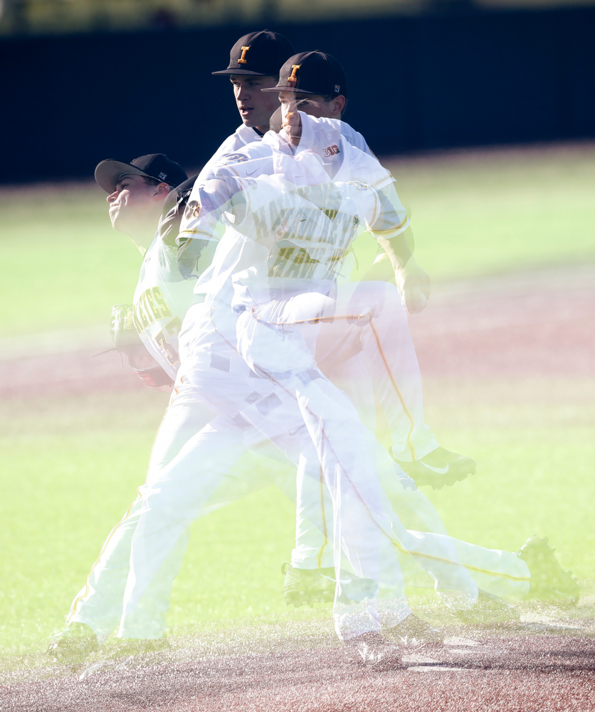 Iowa Hawkeyes pitcher Jack Dreyer (33) against Northern Illinois Tuesday, April 17, 2018 at Duane Banks Field. (Brian Ray/hawkeyesports.com)