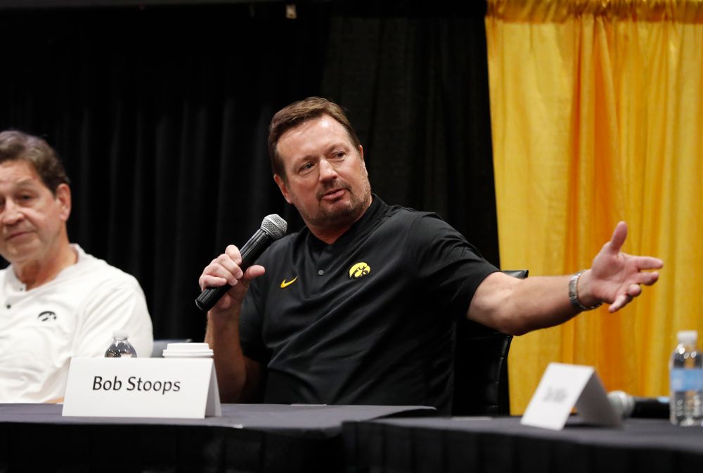 The 1983 Hawkeye Football Coaching Staff at Fry Fest Friday, August 31, 2018 in Coralville. (Brian Ray/hawkeyesports.com)