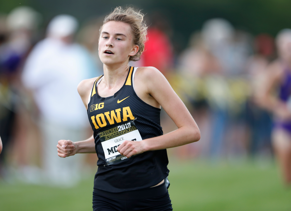 Grace McCabe during the Hawkeye Invitational Friday, August 31, 2018 at the Ashton Cross Country Course. (Brian Ray/hawkeyesports.com)