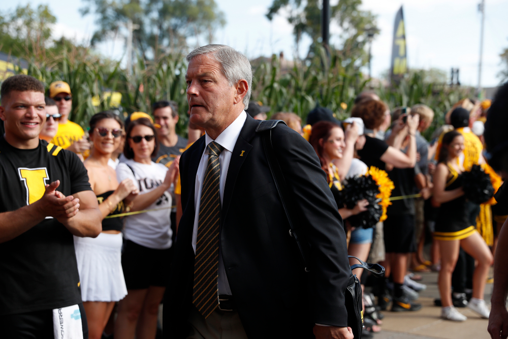 Iowa Hawkeyes head coach Kirk Ferentz against the Northern Iowa Panthers Saturday, September 15, 2018 at Kinnick Stadium. (Brian Ray/hawkeyesports.com)