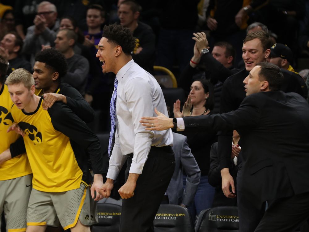 Iowa Hawkeyes forward Cordell Pemsl (35) against the Michigan State Spartans Thursday, January 24, 2019 at Carver-Hawkeye Arena. (Brian Ray/hawkeyesports.com)
