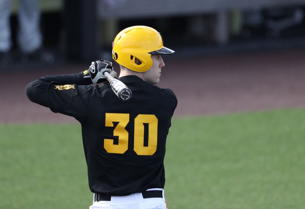 Iowa Hawkeyes Connor McCaffery (30) against California State Northridge Sunday, March 17, 2019 at Duane Banks Field. (Brian Ray/hawkeyesports.com)