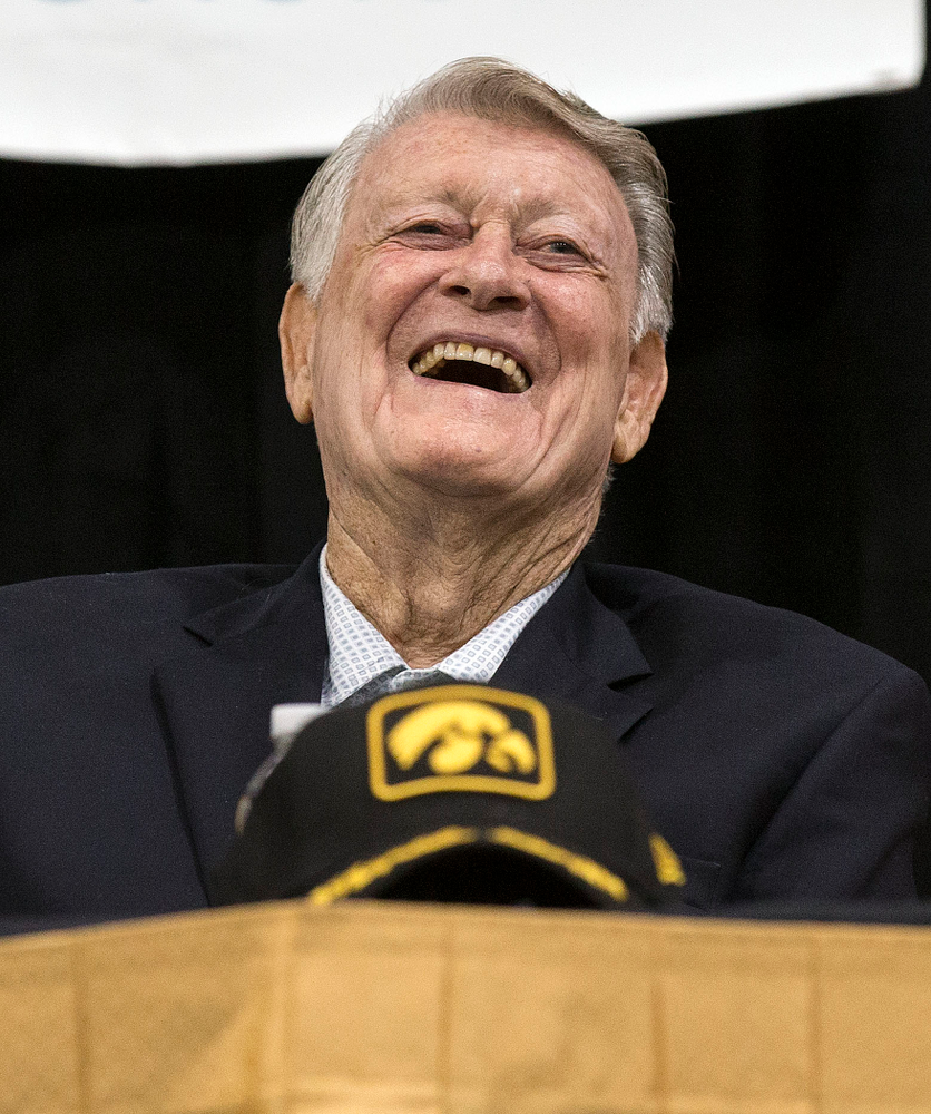 Former Hawkeye Football Head Coach Hayden Fry during Fry Fest Friday, Aug. 29, 2014 in Coralville. (Brian Ray/hawkeyesports.com)