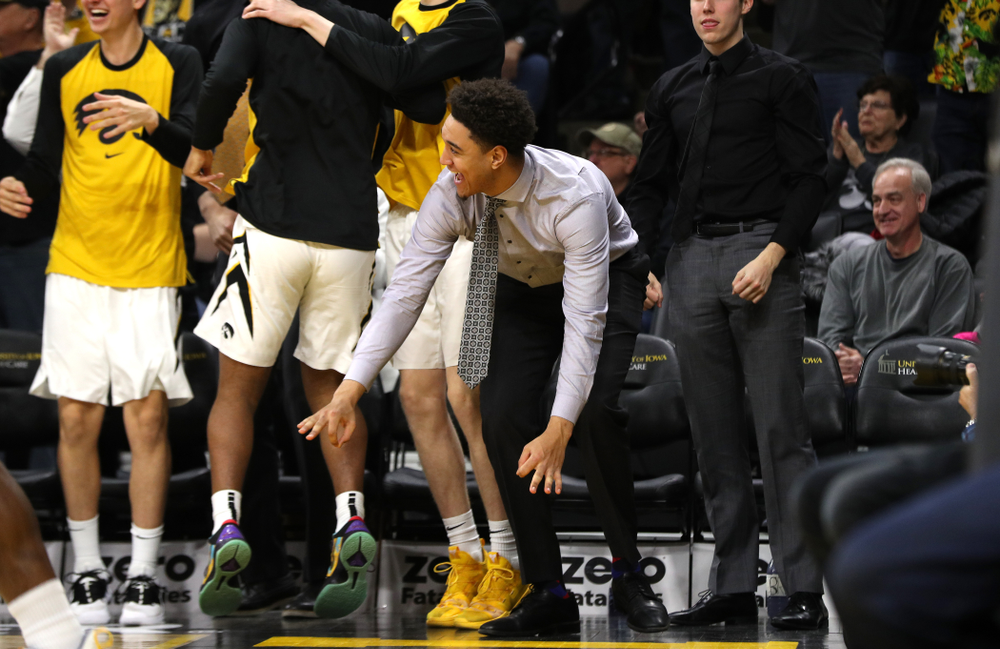 Iowa Hawkeyes forward Cordell Pemsl (35) against the Michigan Wolverines Friday, February 1, 2019 at Carver-Hawkeye Arena. (Brian Ray/hawkeyesports.com)