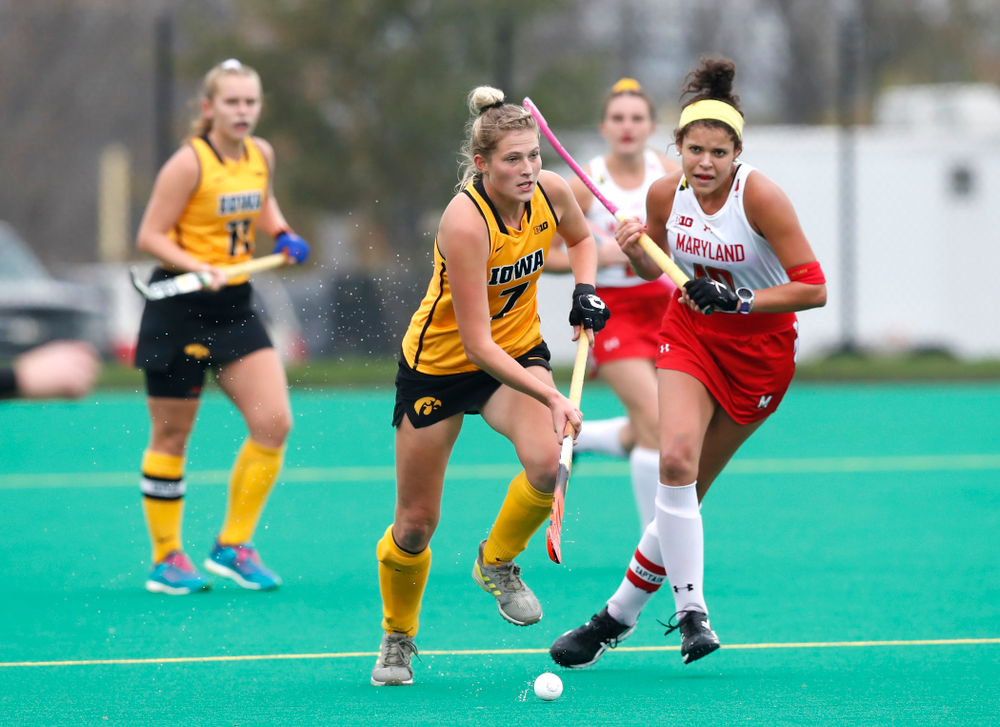Iowa Hawkeyes Ellie Holley (7) against Maryland Sunday, October 14, 2018 at Grant Field. (Brian Ray/hawkeyesports.com)
