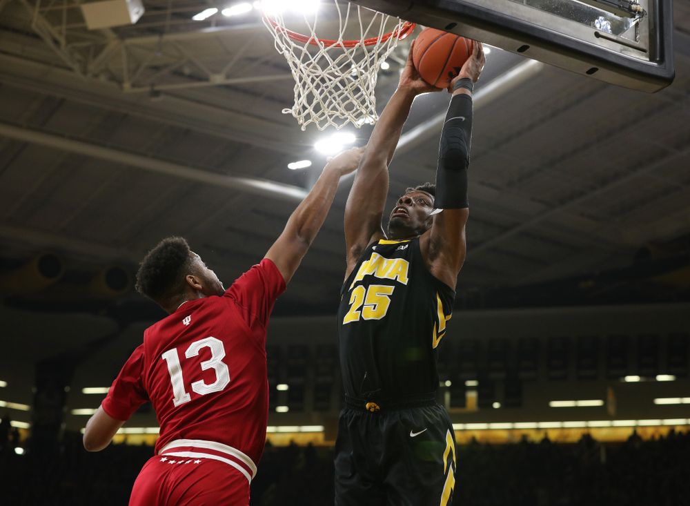 Iowa Hawkeyes forward Tyler Cook (25) against the Indiana Hoosiers Friday, February 22, 2019 at Carver-Hawkeye Arena. (Brian Ray/hawkeyesports.com)