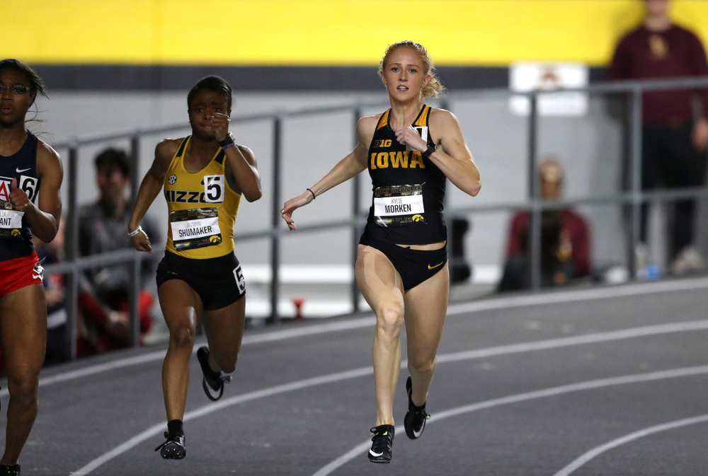 Iowa's Kylie Morken runs the 200-meters during the 2019 Larry Wieczorek Invitational Friday, January 18, 2019 at the Hawkeye Tennis and Recreation Center. (Brian Ray/hawkeyesports.com)
