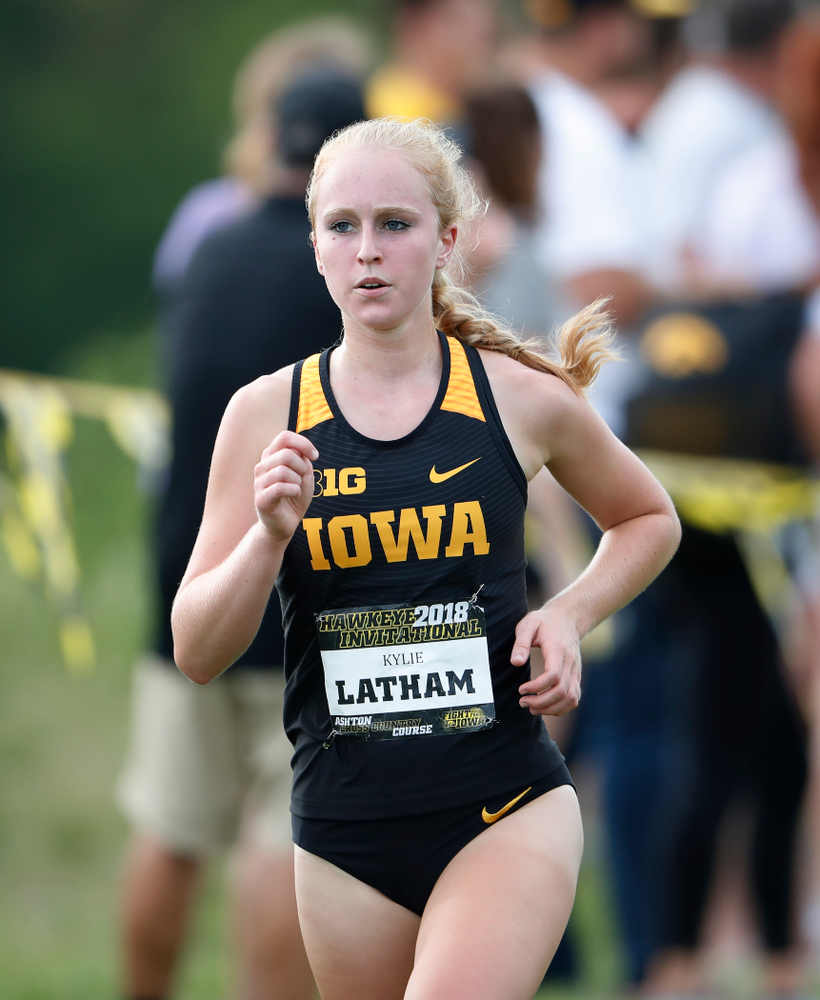 Kylie Latham during the Hawkeye Invitational Friday, August 31, 2018 at the Ashton Cross Country Course. (Brian Ray/hawkeyesports.com)