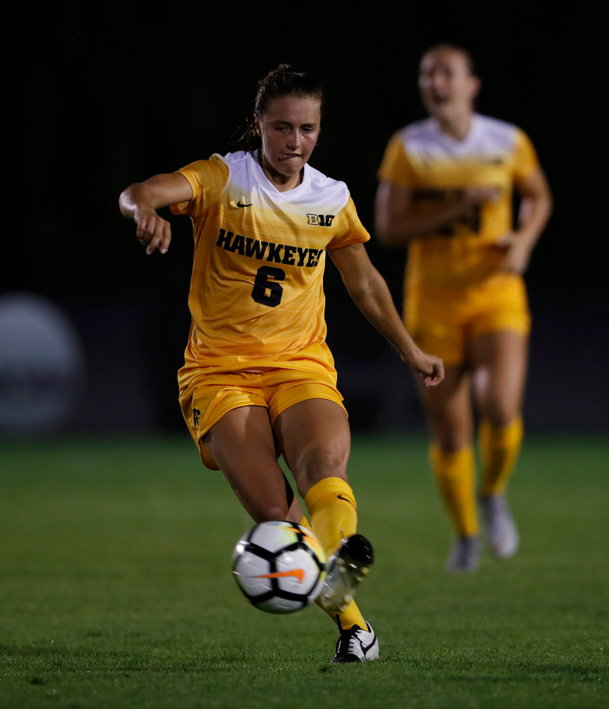 Iowa Hawkeyes Isabella Blackman (6) against the Missouri Tigers Friday, August 17, 2018 at the Iowa Soccer Complex. (Brian Ray/hawkeyesports.com)
