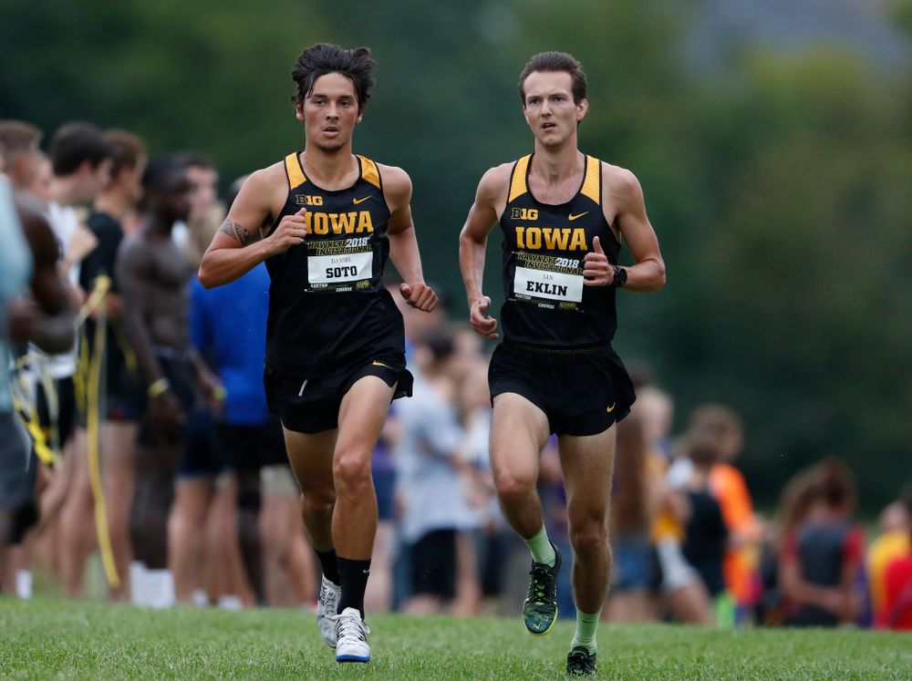 Daniel Soto and Ian Eklin during the Hawkeye Invitational Friday, August 31, 2018 at the Ashton Cross Country Course. (Brian Ray/hawkeyesports.com)