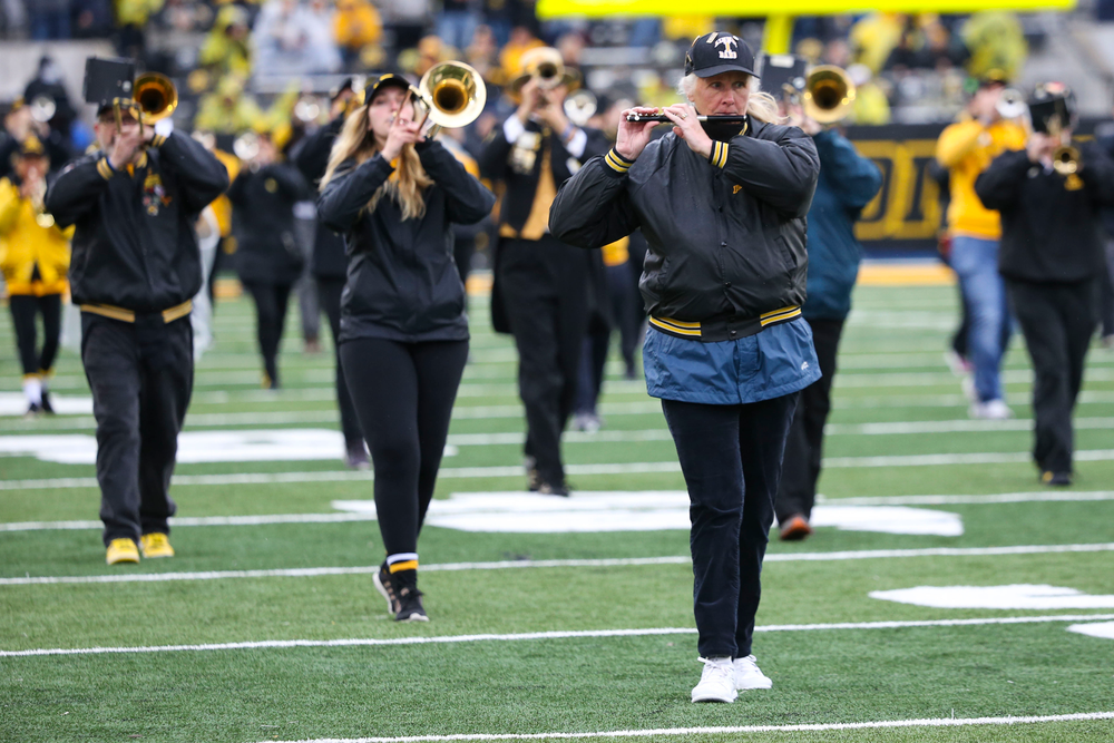 The Hawkeye Alumni Marching Band during Iowa football vs Purdue on Saturday, October 19, 2019 at Kinnick Stadium. (Lily Smith/hawkeyesports.com)