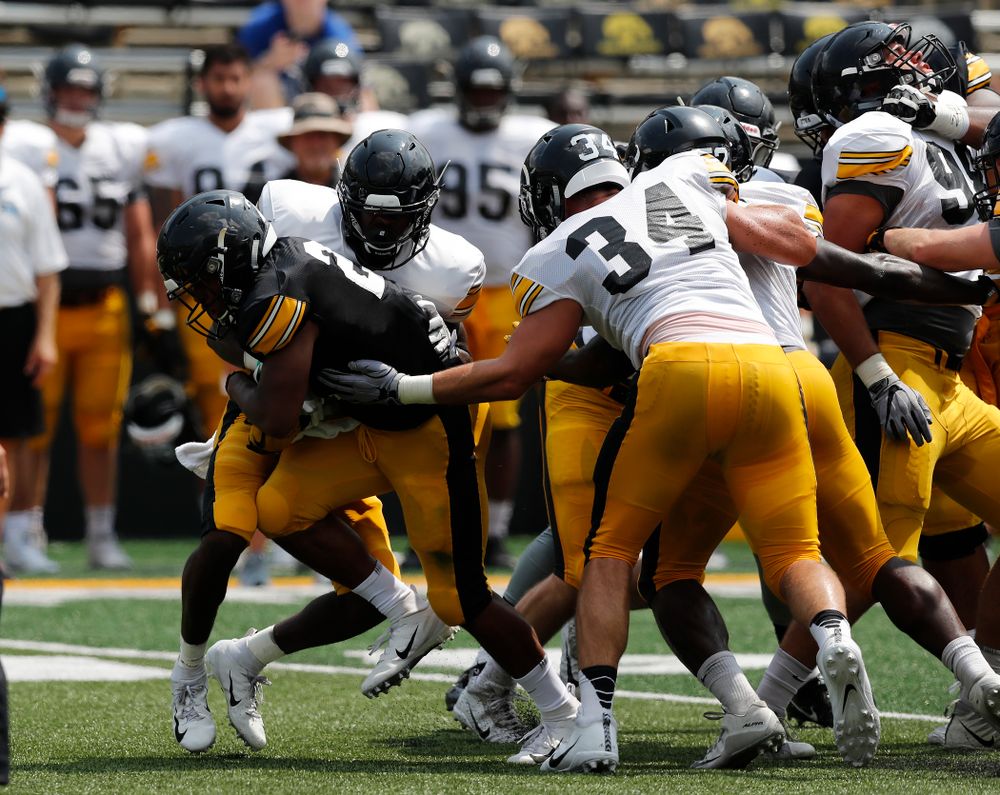 Iowa Hawkeyes running back Ivory Kelly-Martin (21) during Kids Day Saturday, August 11, 2018 at Kinnick Stadium. (Brian Ray/hawkeyesports.com)