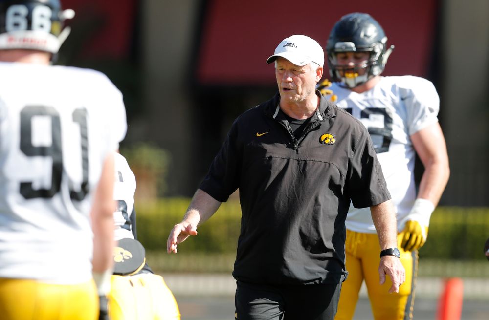 Iowa Hawkeyes defensive line coach Reese Morgan during Outback Bowl practice Thursday, Dec. 29, 2016 at Tampa University. (Brian Ray/hawkeyesports.com)
