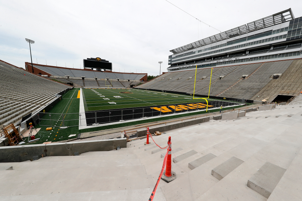 The view from the northeast corner of the lower bowl of the north end zone Wednesday, June 6, 2018 at Kinnick Stadium. (Brian Ray/hawkeyesports.com)