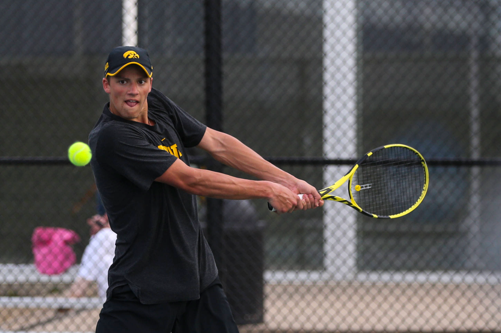 IowaÕs Nikita Snezhko at tennis vs Illinois State on Sunday, April 21, 2019 at the Hawkeye Tennis and Recreation Complex. (Lily Smith/hawkeyesports.com)