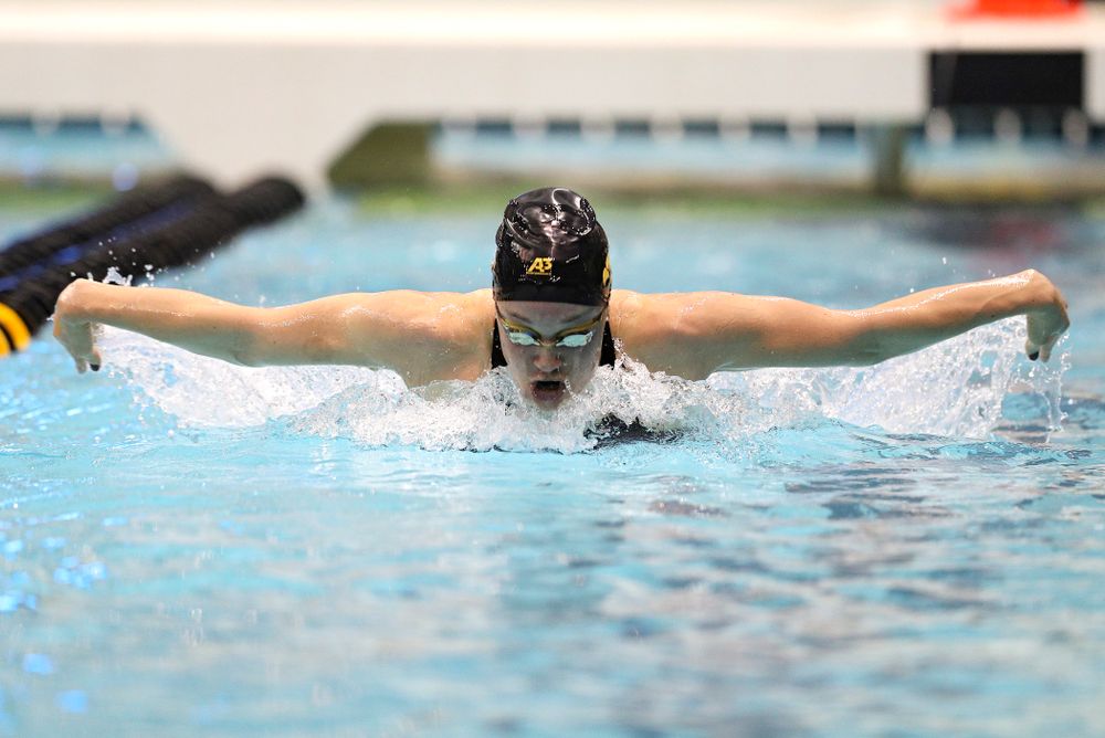 Iowa’s Grace Reeder swims the women’s 400 yard individual medley C final event during the 2020 Women’s Big Ten Swimming and Diving Championships at the Campus Recreation and Wellness Center in Iowa City on Friday, February 21, 2020. (Stephen Mally/hawkeyesports.com)