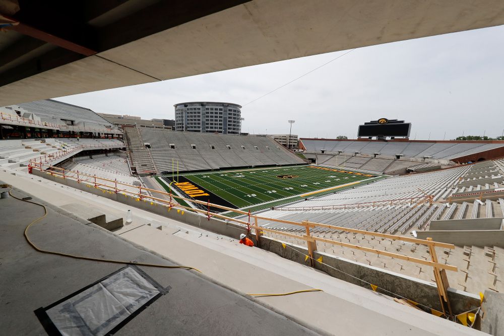 The view from the northwest corner of the club level of the north end zone Wednesday, June 6, 2018 at Kinnick Stadium. (Brian Ray/hawkeyesports.com)
