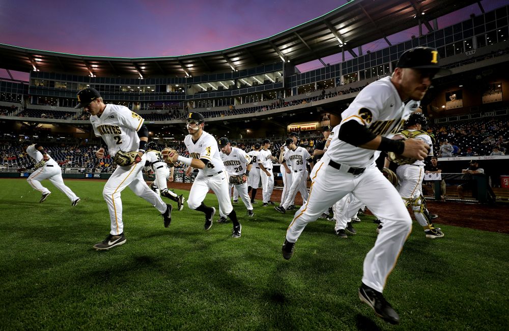 The Iowa Hawkeyes against the Minnesota Golden Gophers in the Big Ten Baseball Tournament Friday, May 24, 2019 at TD Ameritrade Park in Omaha, Neb. (Brian Ray/hawkeyesports.com)