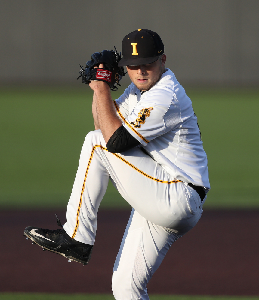 Iowa Hawkeyes Cole McDonald (11) against the Michigan State Spartans Friday, May 10, 2019 at Duane Banks Field. (Brian Ray/hawkeyesports.com)