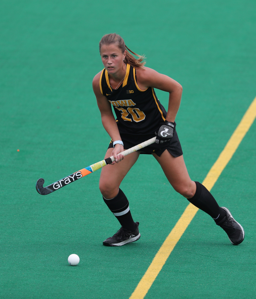 Iowa Hawkeyes Sophie Sunderland (20) against the Duke Blue Devils Sunday, September 15, 2019 at Grant Field. (Brian Ray/hawkeyesports.com)